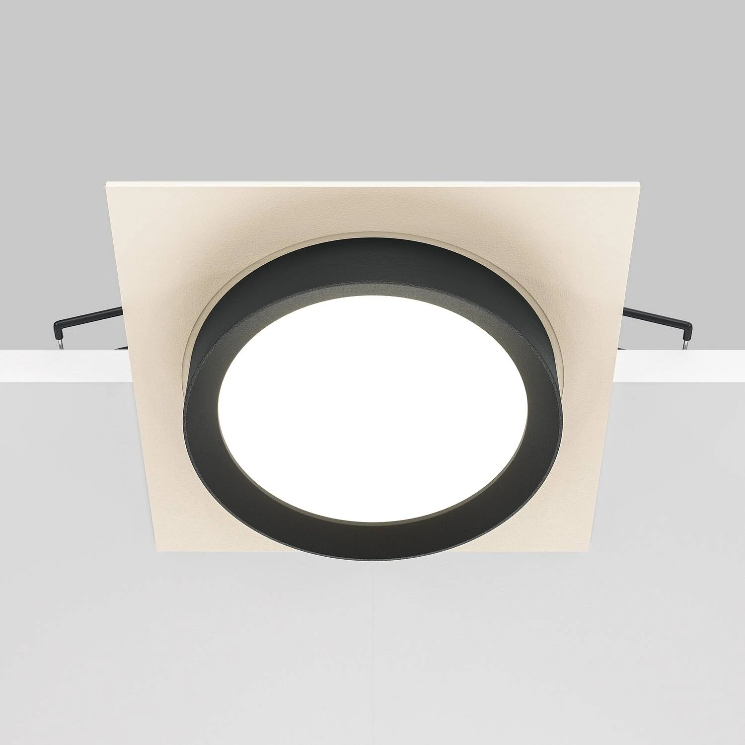 Встраиваемый светильник Downlight Hoop, 1xGX53 Бело-черный (Maytoni Technical, DL086-GX53-SQ-WB) - Amppa.ru