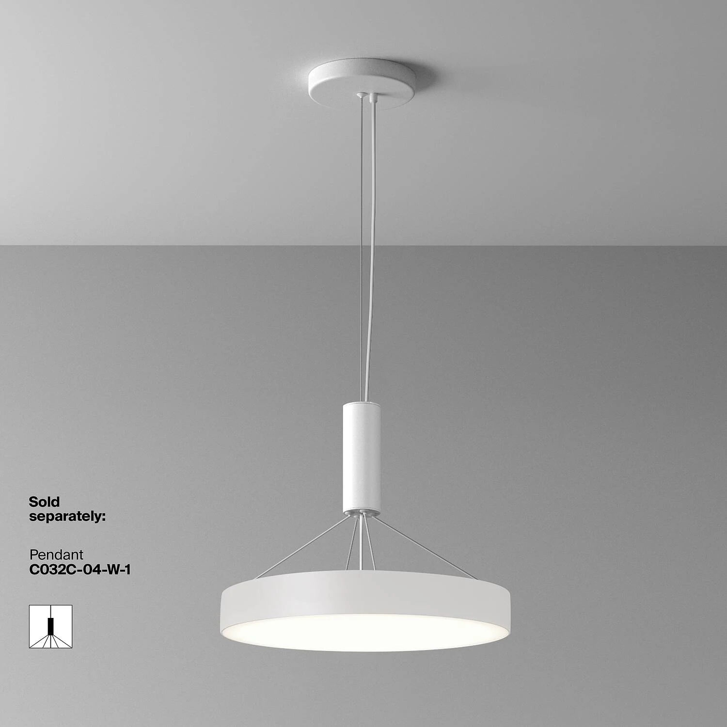 Потолочный светильник Ceiling Zon, LED 45W, 4000K, Белый (Maytoni Technical, C032CL-45W4K-RD-W) - Amppa.ru