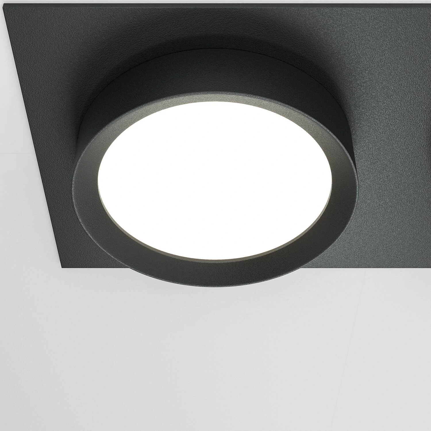 Встраиваемый светильник Downlight Hoop, 2xGX53 Черный (Maytoni Technical, DL086-02-GX53-SQ-B) - Amppa.ru