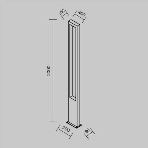 Садово-парковый светильник Outdoor Bonn, LED 25W, 3000K, Графит (Maytoni Outdoor, O425FL-L25GF) - Amppa.ru