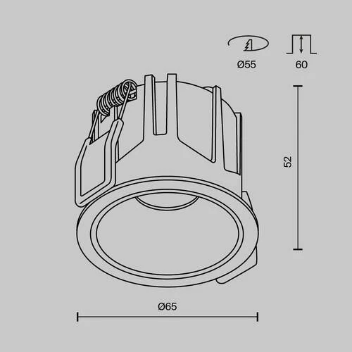 Встраиваемый светильник Downlight Alfa LED 10W, 4000K, Белый (Maytoni Technical, DL043-01-10W4K-RD-W-1) - Amppa.ru