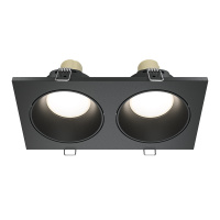 Встраиваемый светильник Downlight Zoom, 2xGU10 Черный (Maytoni Technical, DL033-2-02B)