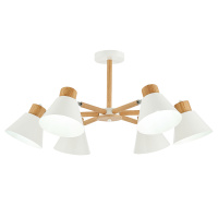 SLE103702-06 Светильник потолочный Светлое дерево, Белый/Белый E27 6*60W BUVE